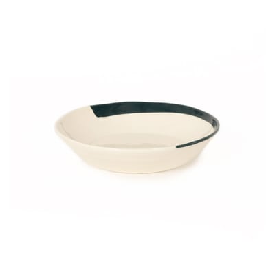 maison sarah lavoine - assiette creuse esquisse en céramique, céramique émaillée couleur noir 20.8 x cm designer made in design