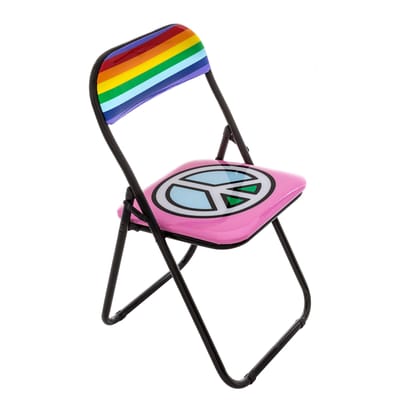 seletti - chaise pliante peace en plastique, mousse couleur multicolore 49.32 x 44 80 cm designer studio job made in design