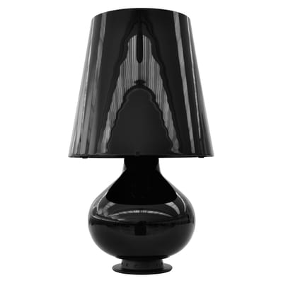 Lampe de table Fontana Large verre noir / H 78 cm - Fontana Arte