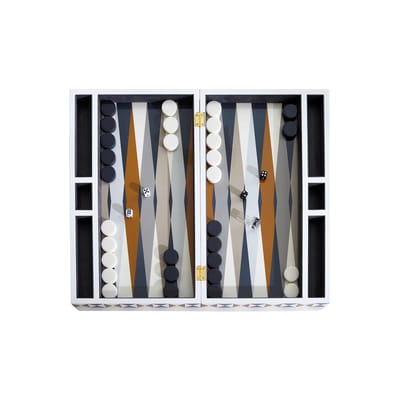 Set de Backgammon Bowtie bois multicolore / Coffret laqué - Jonathan Adler