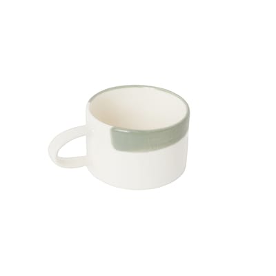 maison sarah lavoine - tasse esquisse en céramique, céramique émaillée couleur vert 20.8 x cm designer made in design