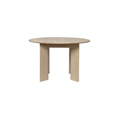 Table à rallonge Bevel bois naturel / 1 rallonge - Ø 117-167 x 117 cm - Ferm Living