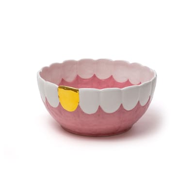 Saladier Teeth céramique rose / Ø 28,5 x H 13 cm - Seletti