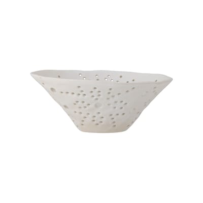 bloomingville - corbeille vaisselle en céramique, grès couleur blanc 30 x 12 cm made in design