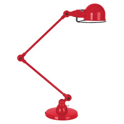 Lampe de table Signal métal rouge / 2 bras - H max 60 cm - Jieldé