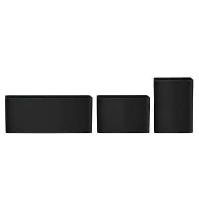 Pot plastique noir à suspendre / Pour étagères String - Set de 3 - String Furniture