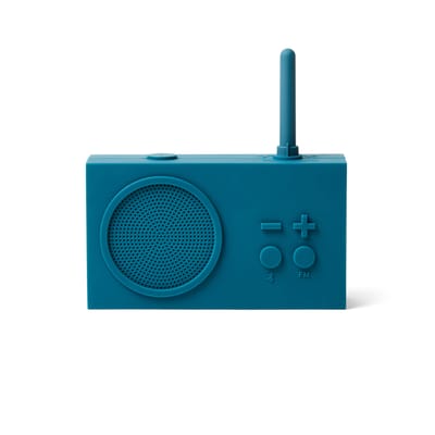 Radio portable Tykho 3 plastique bleu / Enceinte Bluetooth - Marc Berthier, 1997 - Lexon