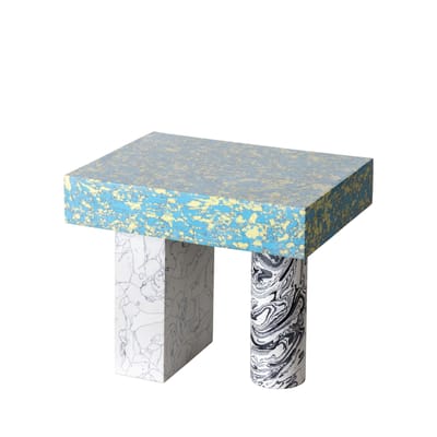 Table d'appoint Swirl matériau composite multicolore / 36 x 27 cm x H 31 cm - Effet marbre - Tom Dix