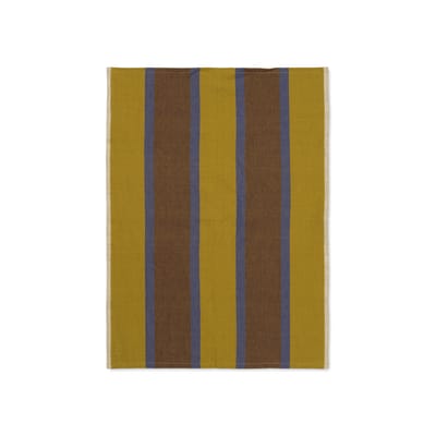 ferm living - torchon torchons en tissu, lin couleur jaune 14.42 x cm designer trine andersen made in design