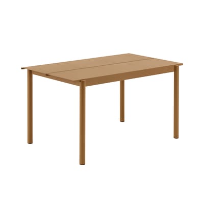 Table rectangulaire Linear métal marron beige / 140 x 75 cm - Muuto