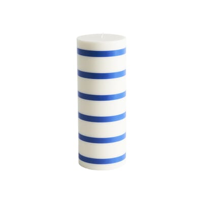 Bougie bloc Column Large cire bleu / Ø 9 x H 25 cm - Hay