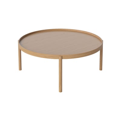 Table basse Tab bois naturel / Ø 90 x H 34 cm - Chêne - Bolia