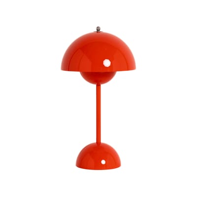 Tradition Red/Light &Tradition - Wireless Rechargeable Lamp Ans Mid - Designer Verner Panton Size 25