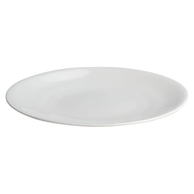 alessi - plat de service all-time en céramique, porcelaine bone china couleur blanc 35 x 4 cm designer guido venturini made in design