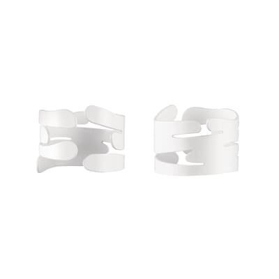 Rond de serviette Barkring métal blanc / Set de 2 - Acier - Alessi