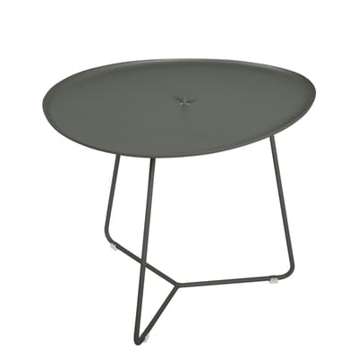 Table basse Cocotte métal vert gris / L 55 x H 43,5 cm - Plateau amovible - Fermob