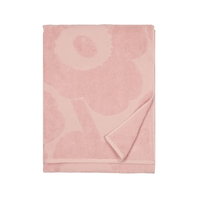 Serviette de bain Unikko tissu rose / 70 x 150 cm - Marimekko