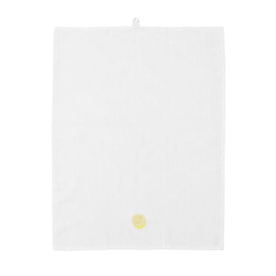 normann copenhagen - torchon yummy en tissu, lin couleur jaune 5 x cm designer design studio made in