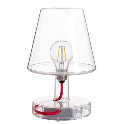Lampe sans fil rechargeable Transloetje plastique transparent / LED - Ø 16 x H 25 cm - Fatboy