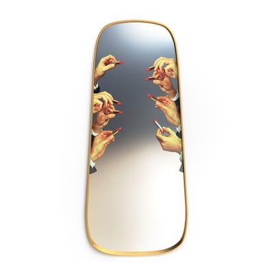 Miroir Toiletpaper métal verre multicolore or miroir / Lipsticks - 62 x 140 cm - Seletti