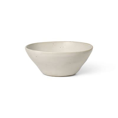 ferm living - bol flow en céramique, porcelaine émaillée couleur blanc 14.42 x 5.5 cm made in design