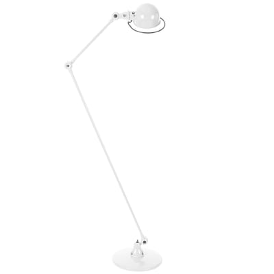 Lampadaire Loft métal blanc / 2 bras articulés - H max 160 cm - Jieldé