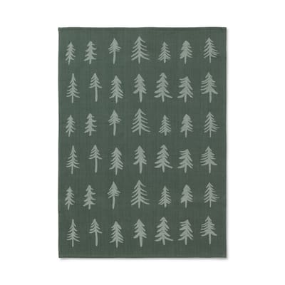 ferm living - torchon torchons en tissu, coton  biologique couleur vert 18.17 x cm designer trine andersen made in design