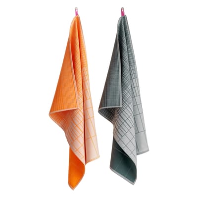 hay - torchon torchons en tissu, polyester couleur gris 18.17 x cm designer scholten & baijings made in design