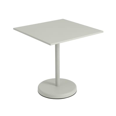 Table carrée Linear Café métal gris / 70 x 70 cm - Muuto