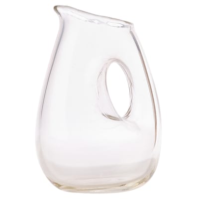 pols potten - carafe jug en verre, verre soufflé bouche couleur transparent 17 x 12 21 cm designer studio made in design
