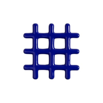 Dessous de plat Grid céramique bleu / 19 x 19 cm - Grès - & klevering