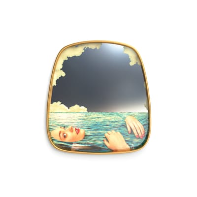 Miroir Toiletpaper métal verre multicolore or miroir / Sea Girl - 54 x 59 cm - Seletti