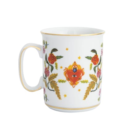 bitossi home - mug vaisselle en céramique, porcelaine couleur multicolore 18.17 x 9.6 cm designer funky table made in design