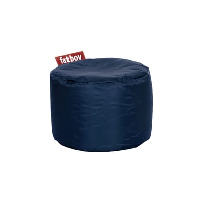Pouf Point Original tissu bleu / Nylon - Ø 50 cm - Fatboy