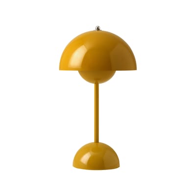 Tradition Yellow &Tradition - Wireless Rechargeable Lamp Flowerpot - Polycarbonate - Designer Verner Panton Small