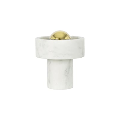 Lampe sans fil rechargeable Stone Portable LED pierre blanc / Ø 19 x H 19 cm - Tom Dixon