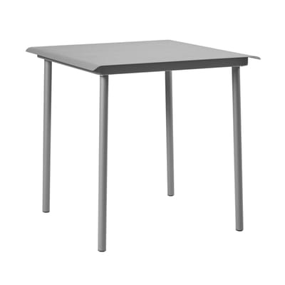 Table carrée Patio Café métal gris / 75 x 75 cm - Tôle pleine - Tolix