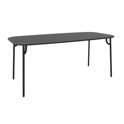 Table rectangulaire Week-end métal noir / 180 x 85 cm - Aluminium - Petite Friture