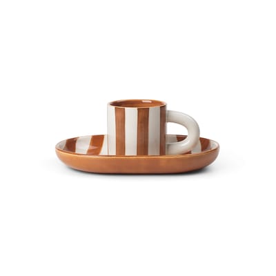 ferm living - tasse vaisselle marron 19.57 x 11 cm céramique, grès émaillé