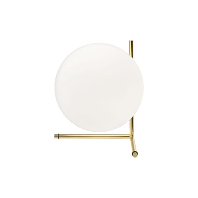 Flos Gold - Table Lamp Ic - Steel With A 24-Carat Finish - Designer Michael Anastassiades 45Cm