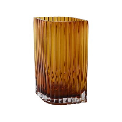 Vase Folium Large verre orange / L 18 x H 25 cm - AYTM