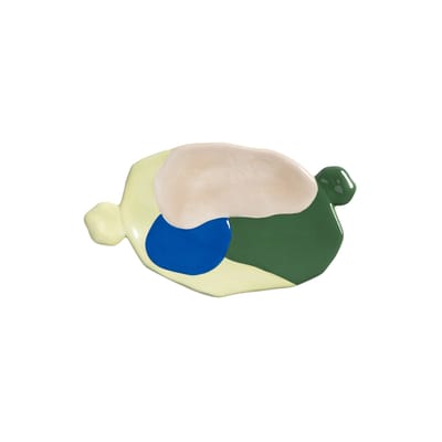 & klevering - assiette vaisselle en céramique, porcelaine couleur multicolore 23.5 x 14 1.5 cm made in design