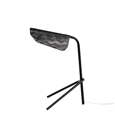 petite friture - lampe de table méditerranéa en métal, laiton verni couleur noir 33 x 21 44.5 cm designer noé  duchaufour lawrance made in design