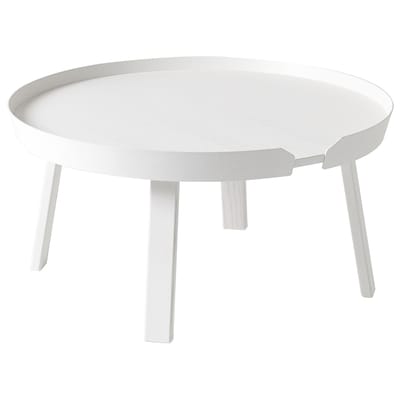 Table basse Around Large bois blanc / Ø 72 x H 37,5 cm - Muuto
