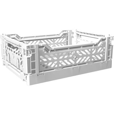 aykasa - casier de rangement box en plastique, polypropylène couleur blanc 40 x 30 14 cm designer made in design
