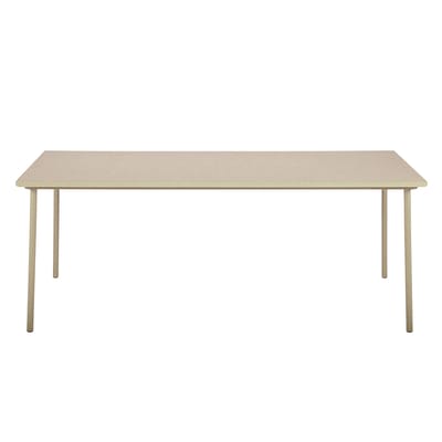 Table rectangulaire Patio métal beige / 240 x 100 cm - Tôle pleine - Tolix