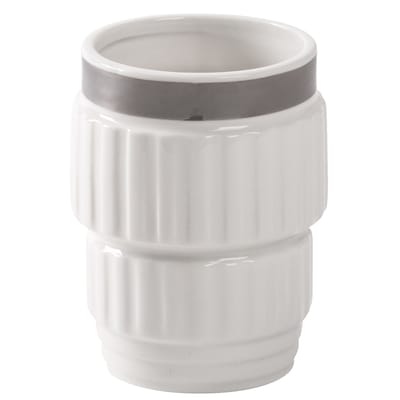 diesel living with seletti - mug machine en céramique, porcelaine couleur argent 19.83 x 11 cm designer creative team made in design