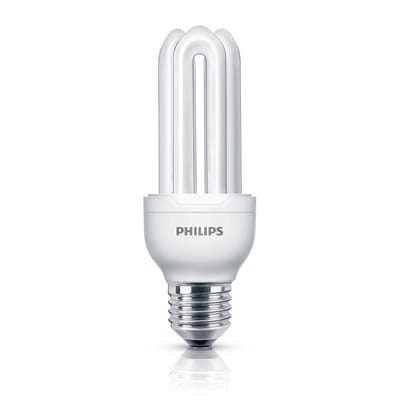 Ampoule fluocompacte E27 Genie verre transparent / 11W (50W) - 580 lumen - Philips