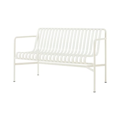 Hay White - Bench With Backrest Palissade - Steel - Designer Ronan & Erwan Bouroullec 45Cm