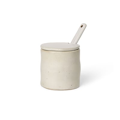 Pot Flow céramique blanc / Avec cuillère - Ferm Living